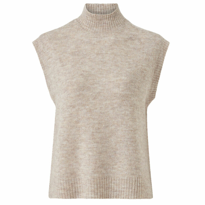 stickad väst vero moda