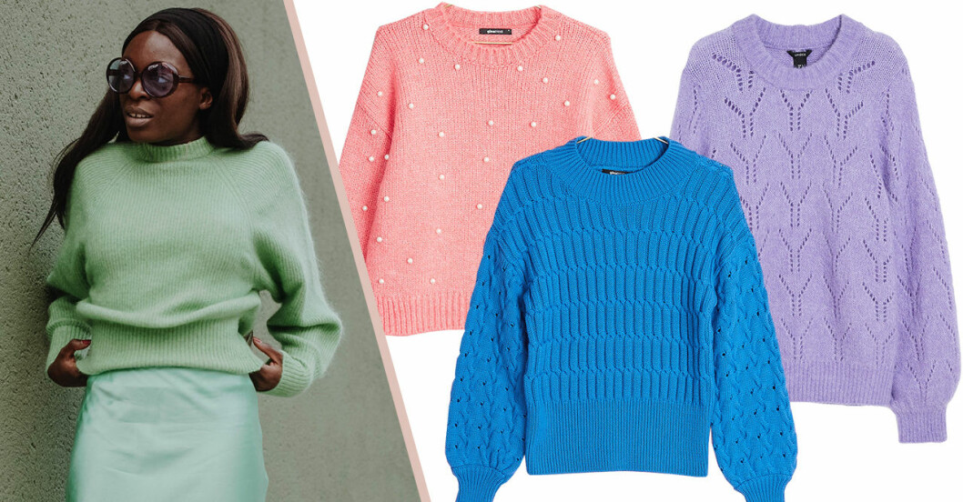 Fyll garderoben med färg – 15 stickade tröjor till våren