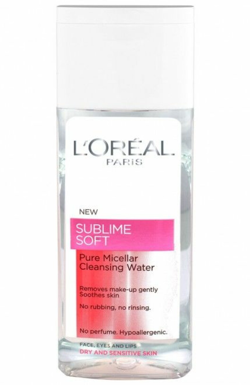 L'Oréal Sublime Soft Pure Micellar Cleansing Water, 75 kr/200 ml.