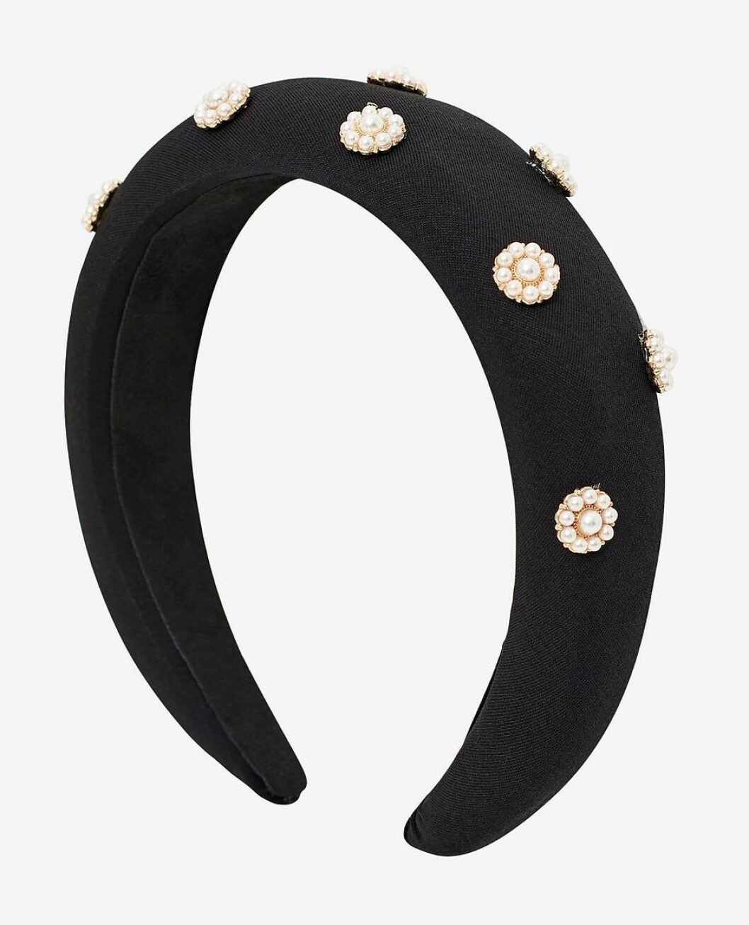 Svart diadem med pärlor till festen
