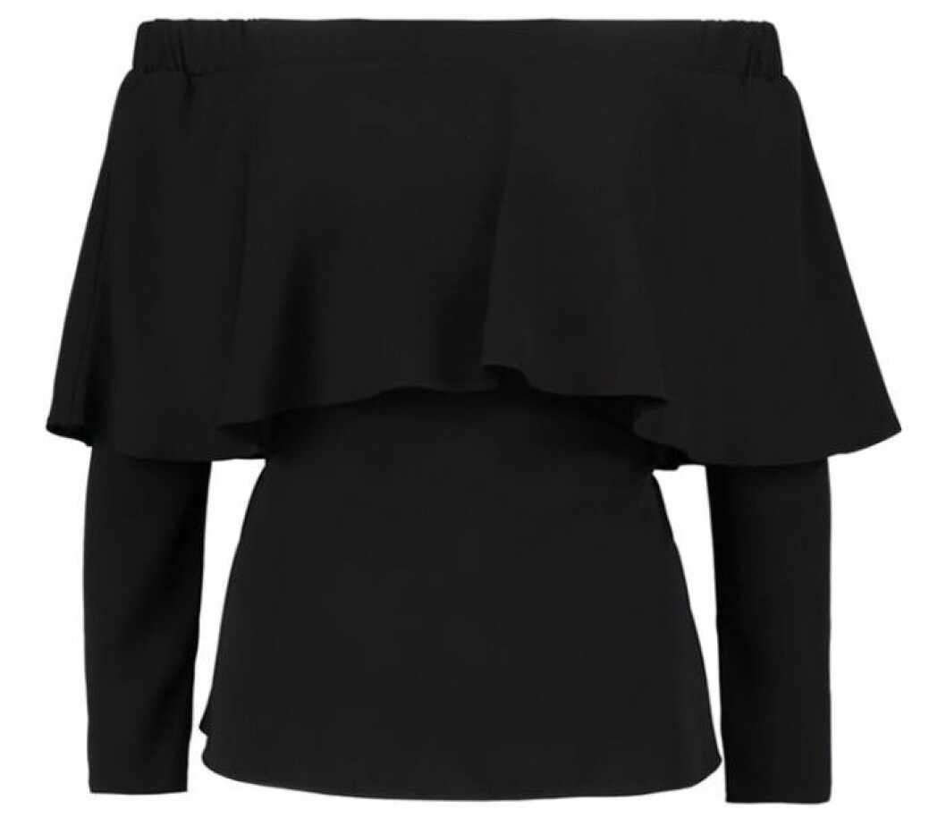 svart off shoulder topp