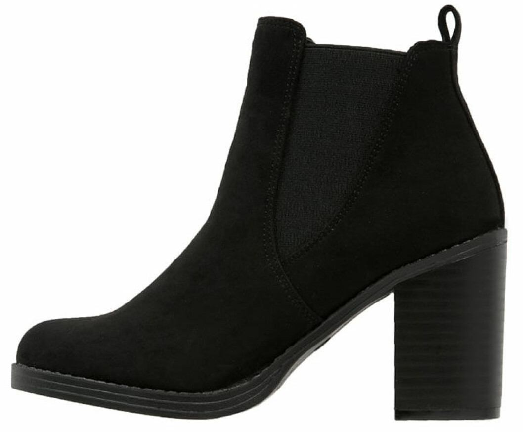 svarta ankelboots klack