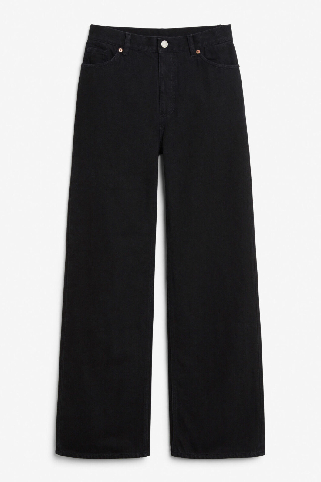 Svarta jeans med vida ben för dam till våren 2020