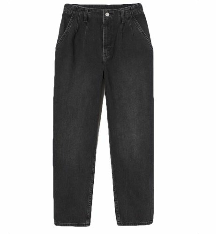 Ankellånga jeans med extra hög midja och lös passform från H&M.