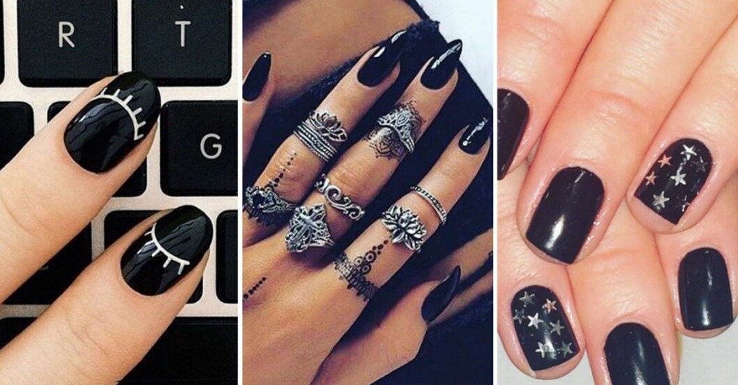 svarta naglar