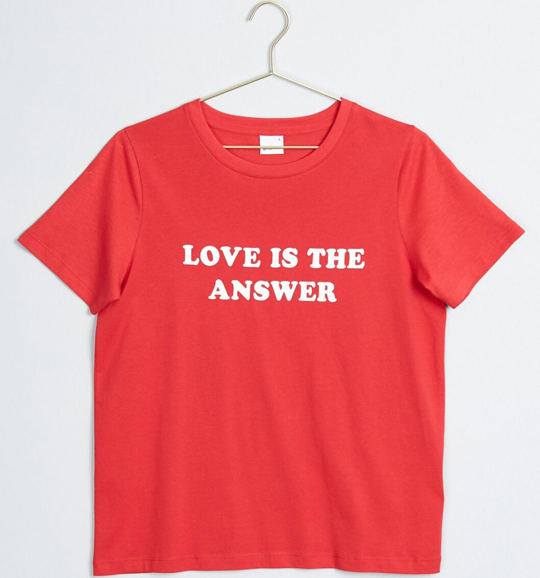 t-shirt gina tricot röd
