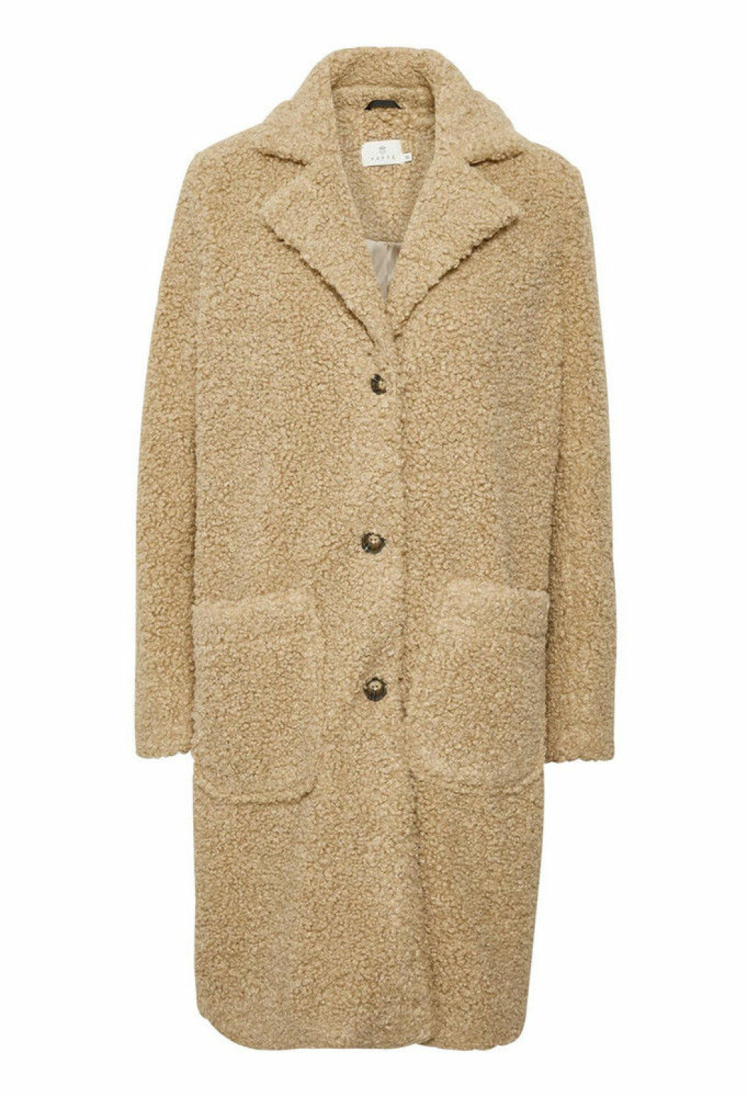 Beige teddykappa för dam till 2019