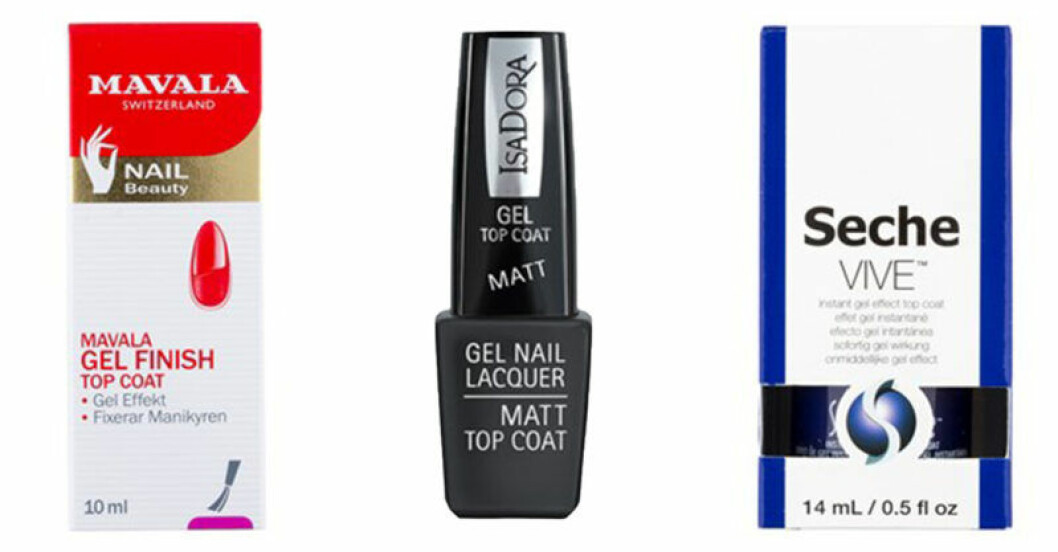 hållbara naglar med topcoat