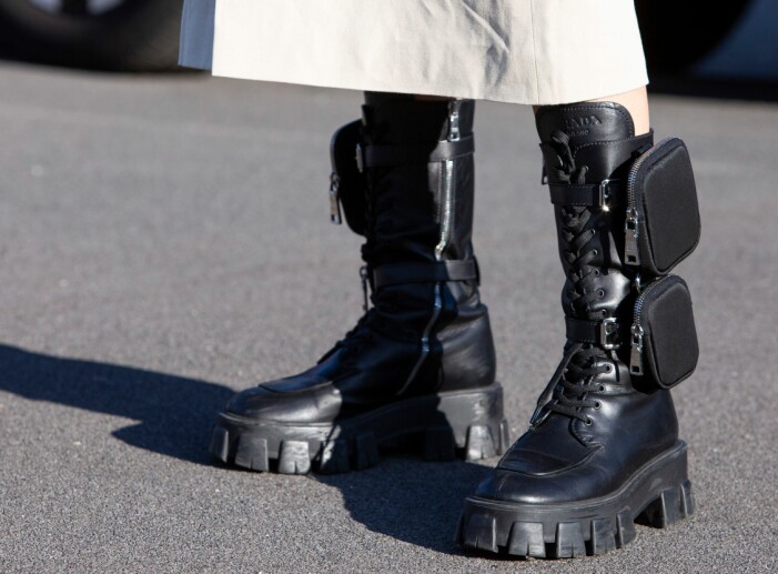 Streetstyleinspiration med chunky boots från Prada! Trendiga chunky boots