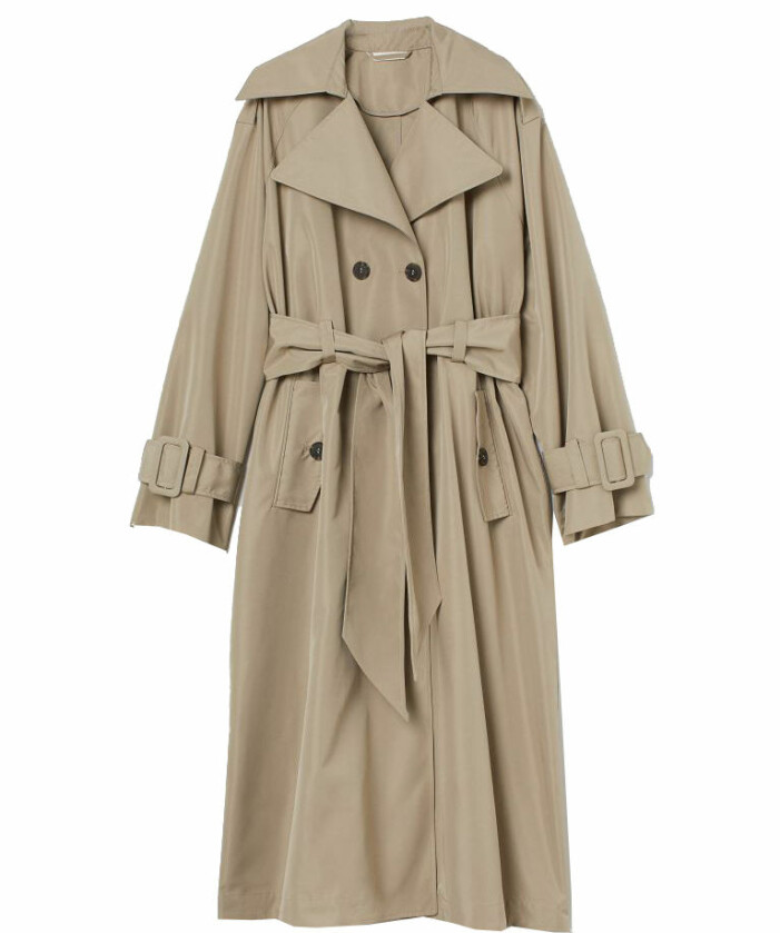 beige trenchcoat hm
