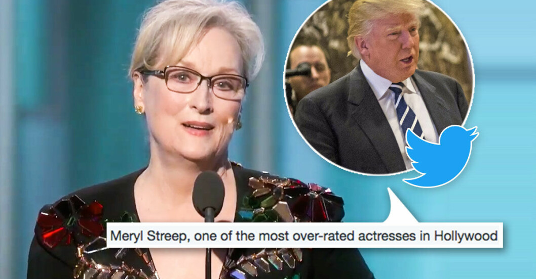 Trumps svar på Meryl Streeps powertal om mångfald: ”Mest överskattad i Hollywood”