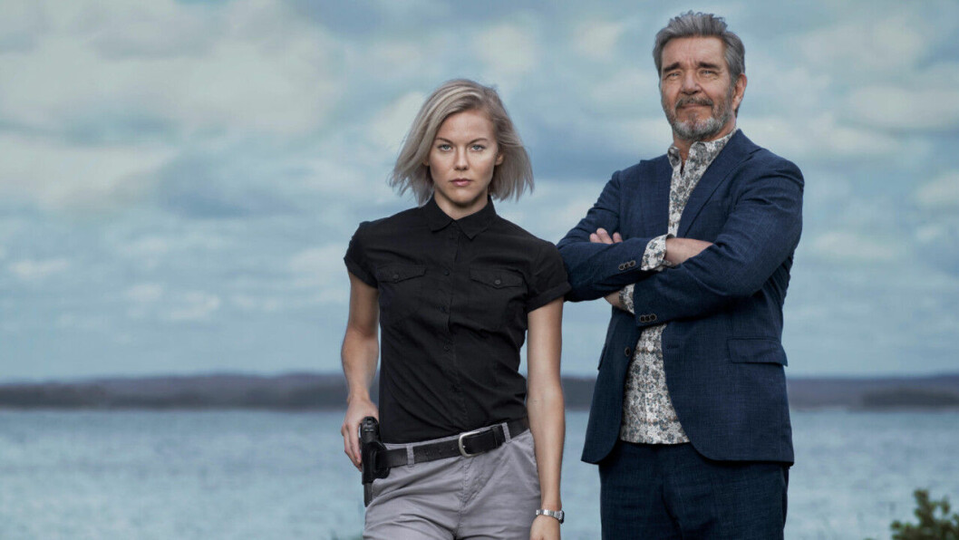 Agnes Lindström spelade mot Kjell Bergqvist i tv-serien ”Bäckström” på TV4. Foto: Daniel Ohlsson Agnes Lindström i Bäckström