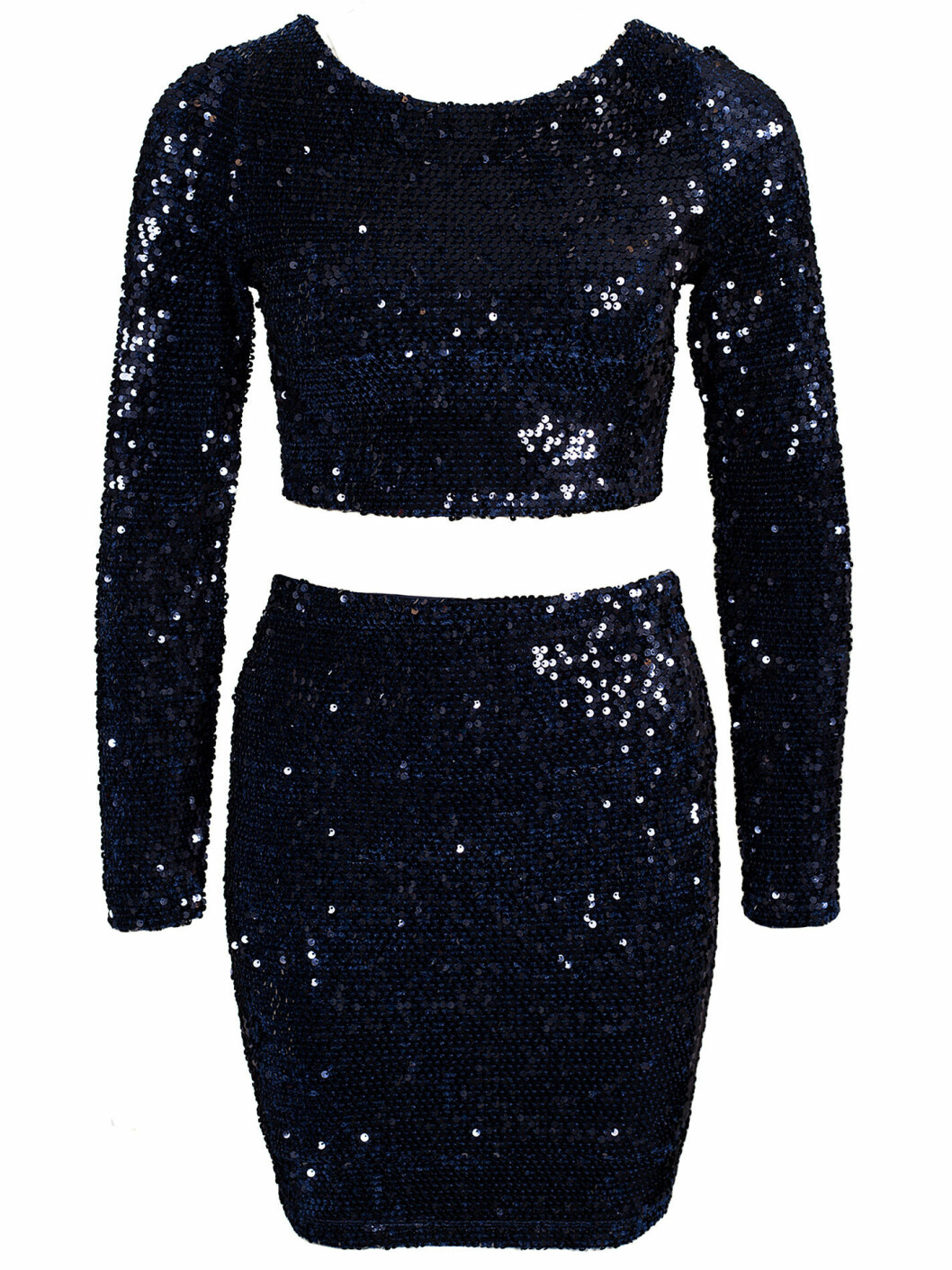 tvådelat set glitter paljetter