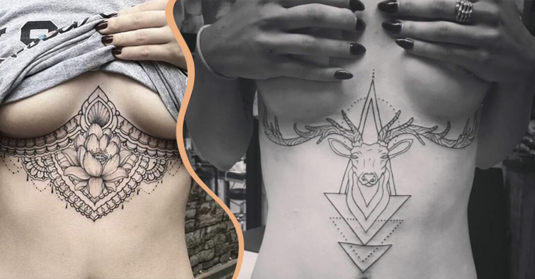 Inspiration: 17 trendiga tatueringar under brösten