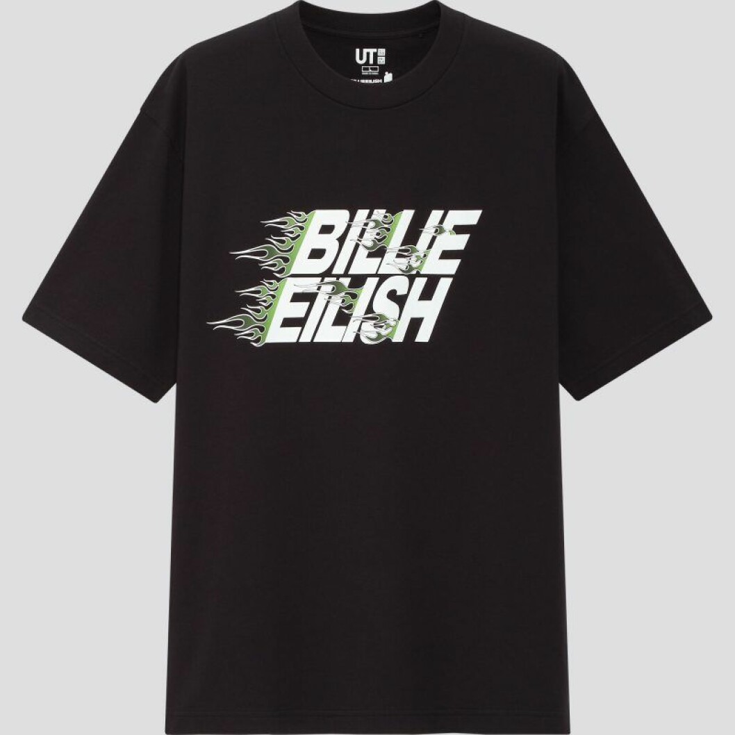 Billie Eilish x Takashi Murakami för Uniqlo: Svart t-shirt för herr