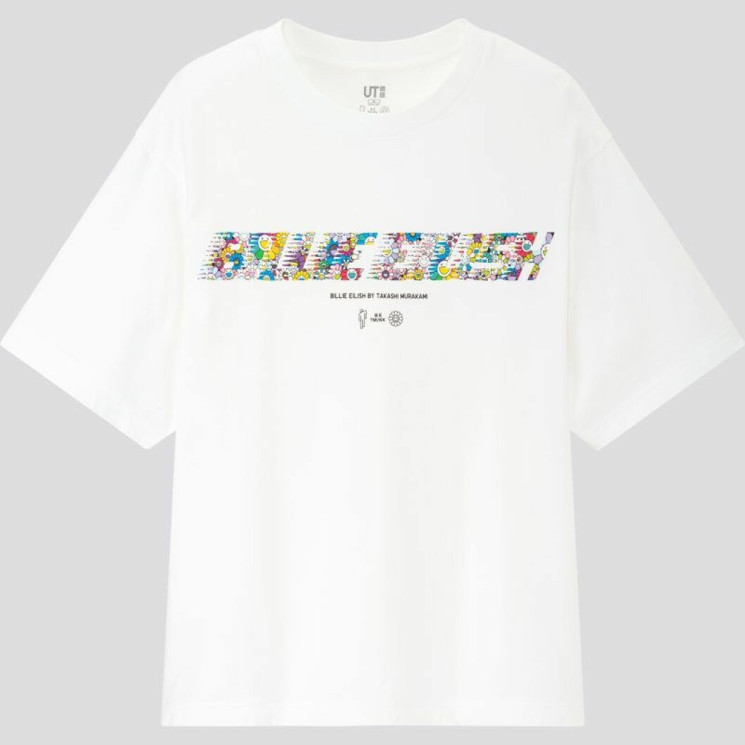 Billie Eilish x Takashi Murakami för Uniqlo: Vit t-shirt