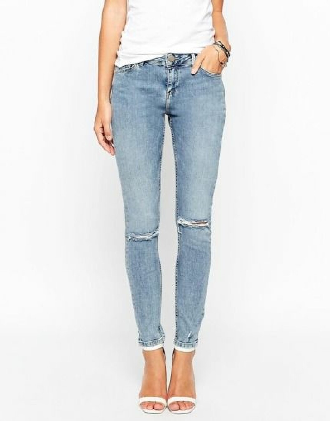 upprullade jeans