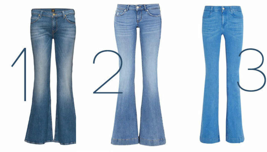 utsvängda jeans våren 2016