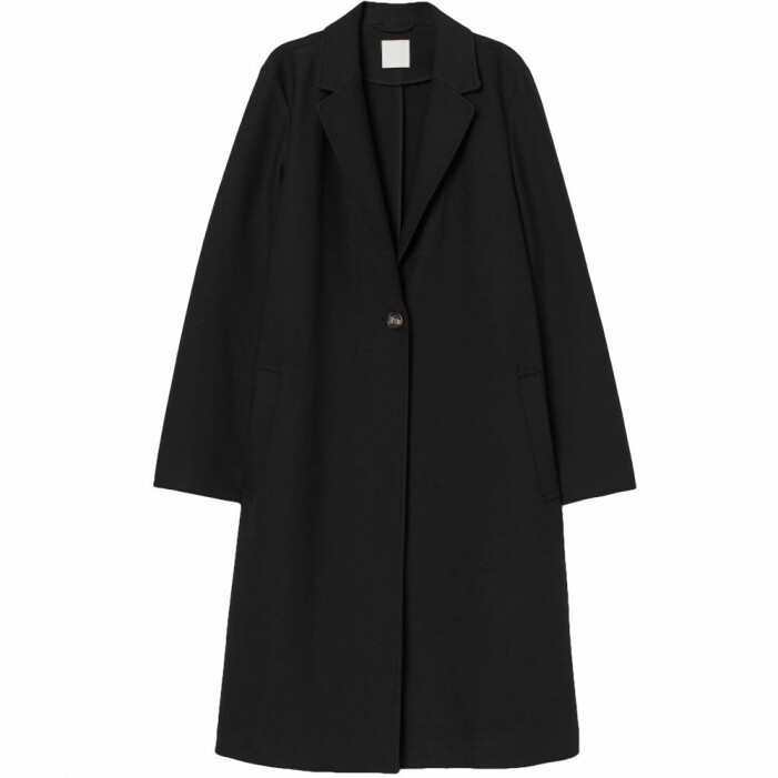 Svart enkelknäppt kappa från H&M
