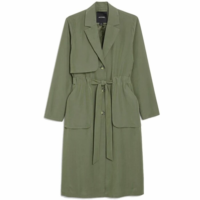 grön trenchcoat dam från monki