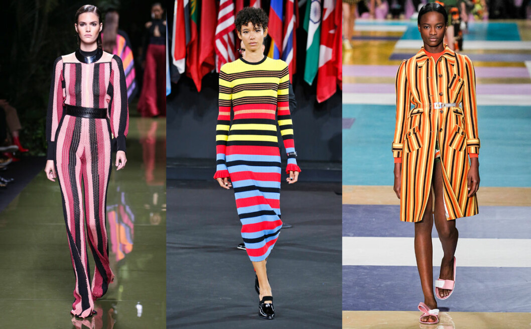 Randigt vårmode från Balmain, Opening Ceremony och Miu Miu vårmode 2017 randigt