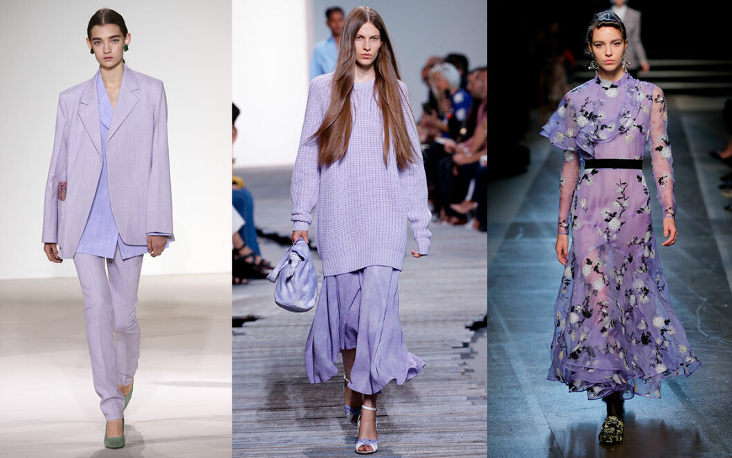 Victoria Beckham, Michael Kors och Erdem visade upp lila kreationer på catwalken.