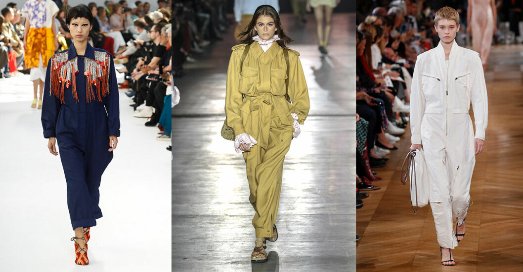 Jumpsuits hos Dries Van Noten, Alberta Ferretti och Stella McCartney. Vårmode 2019 trender: Jumpsuit