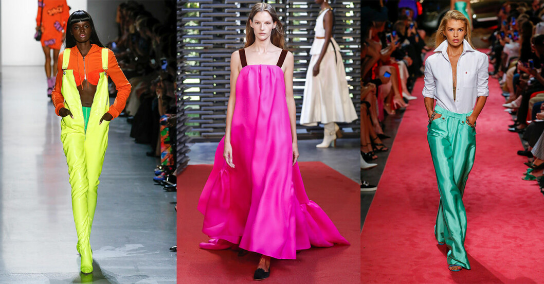 Jeremy Scott, Roksanda och Brandon Maxwell presenterade neonplagg inför våren 2019. Vårmode 2019 trender: Neon