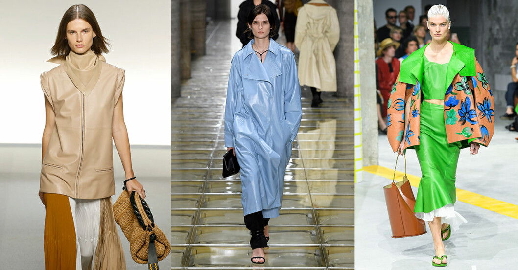 Givenchy, Bottega Veneta, Marni. Vårmode 2020: Trender – skinn och konstläder