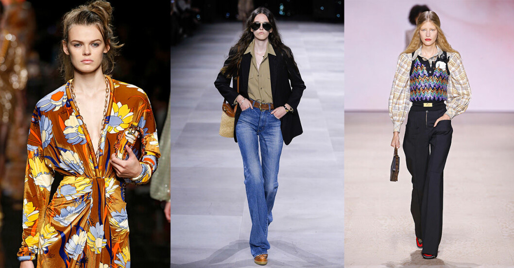 Fendi, Celine, Louis Vuitton. Vårmode 2020: Trend – 70-tal