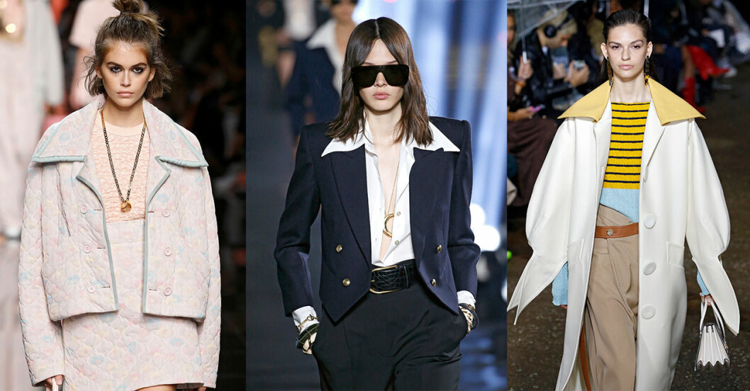 Fendi, Saint Laurent och Lanvin. Vårmode 2020: Trend – kragen