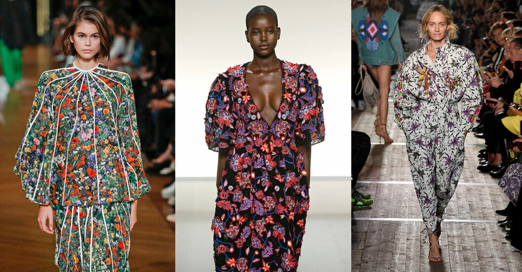Stella McCartney, Givenchy, Isabel Marant. Vårmode 2020: Trend – småblommigt