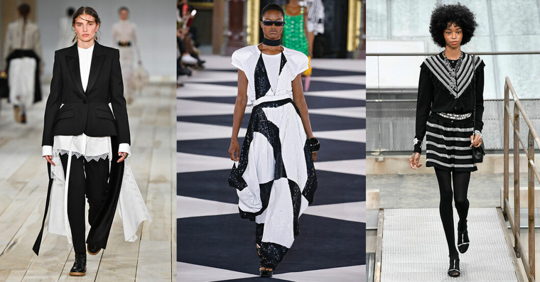 Alexander McQueen, Balmain, Chanel. Vårmode 2020: trendig färg – svart och vitt
