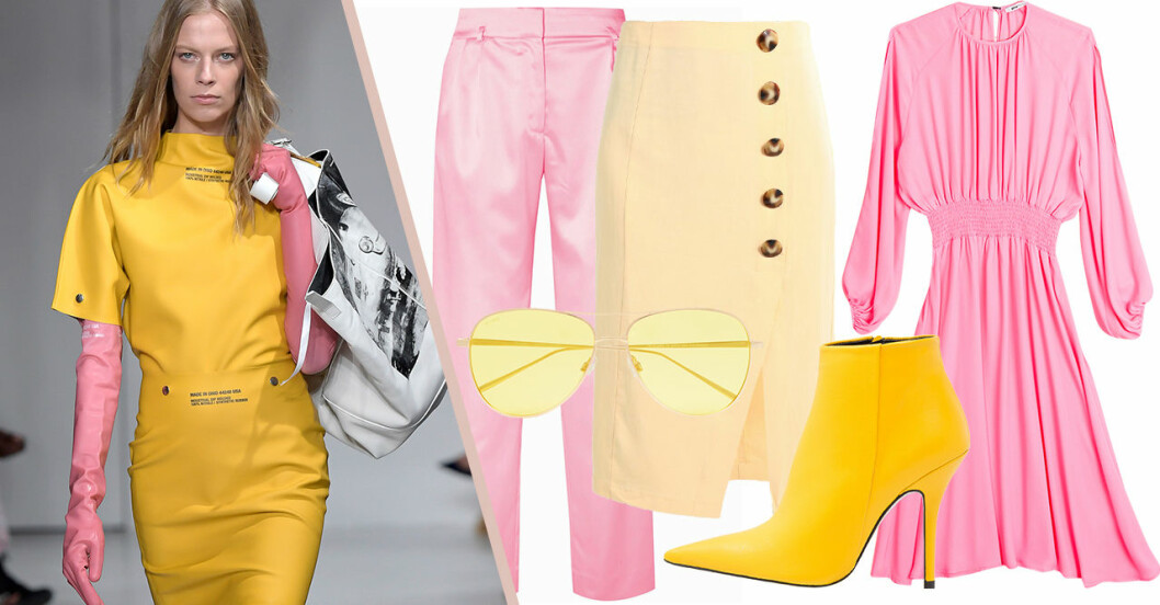 Färgkombon gult och rosa är det enda vi vill bära just nu