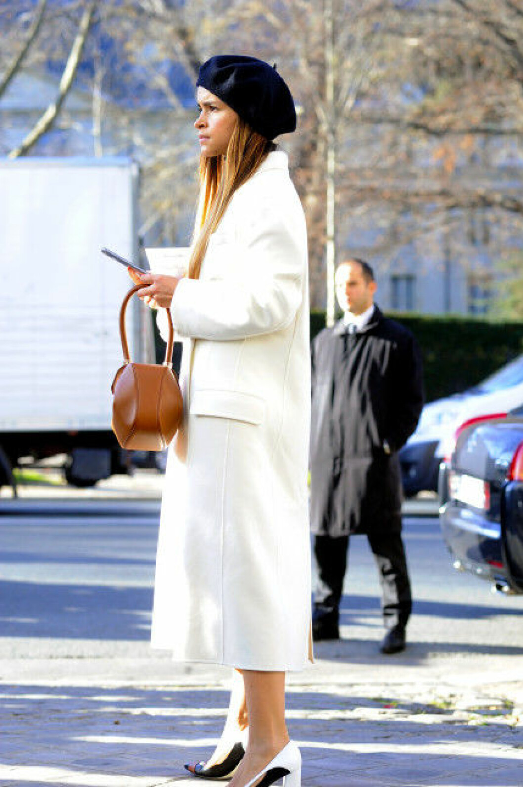 Mirosava Duma on Boulevard des Invalides after Dior Couture. Paris Couture Fashion Week Spring Summer 2016 FW16. Mirosava Duma on Boulevard des Invalides after Dior Couture. Paris Couture Fashion Week Spring Summer 2016 FW16.