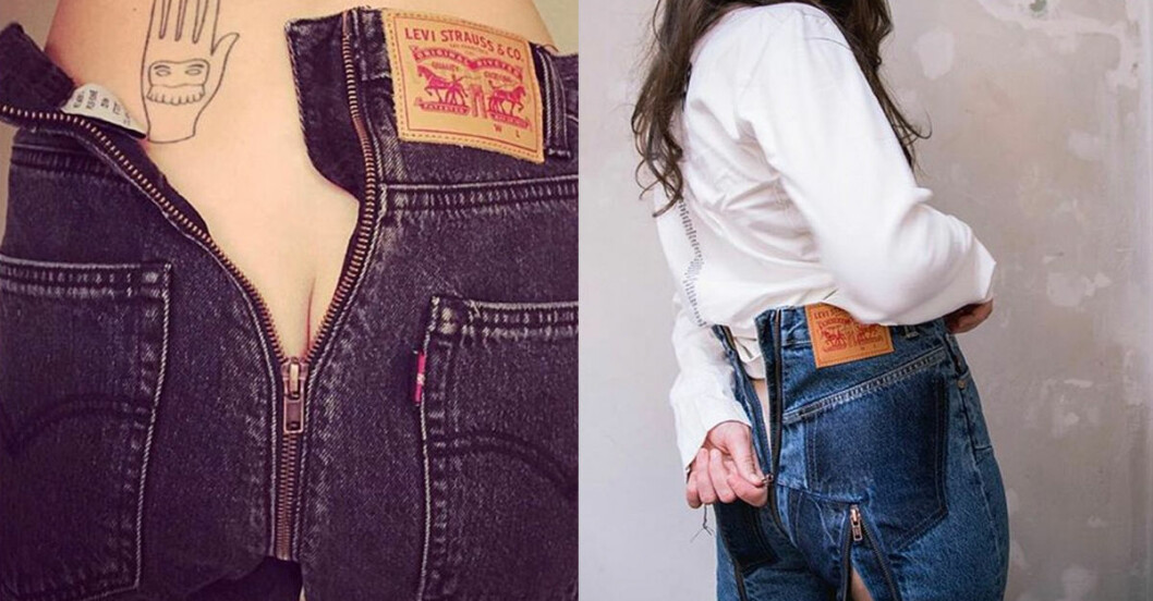 Vetements och Levis designar jeans med dragkedja över rumpan