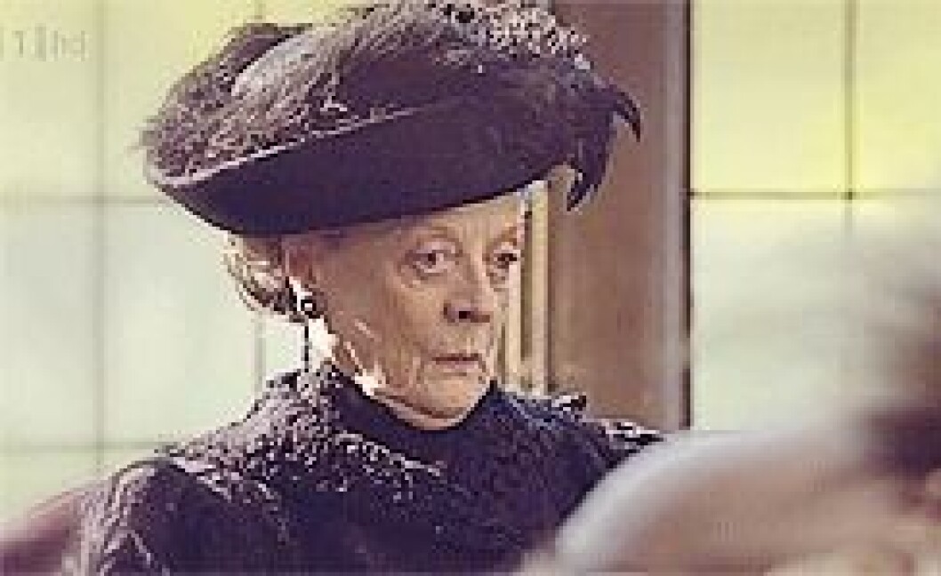 Karaktären Violet Crawley i tv-serien Downton Abbey. 