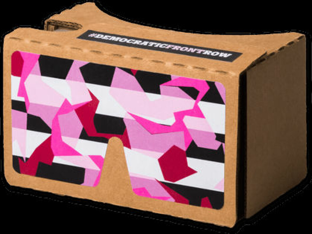Beställ hem en cardboard gratis för att se visningen. virtual reality