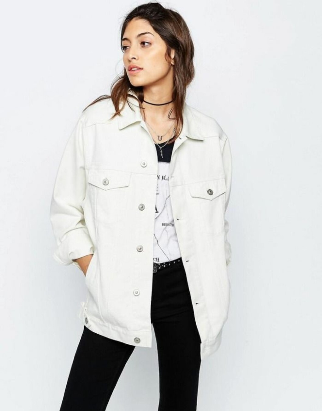 vit jeansjacka asos