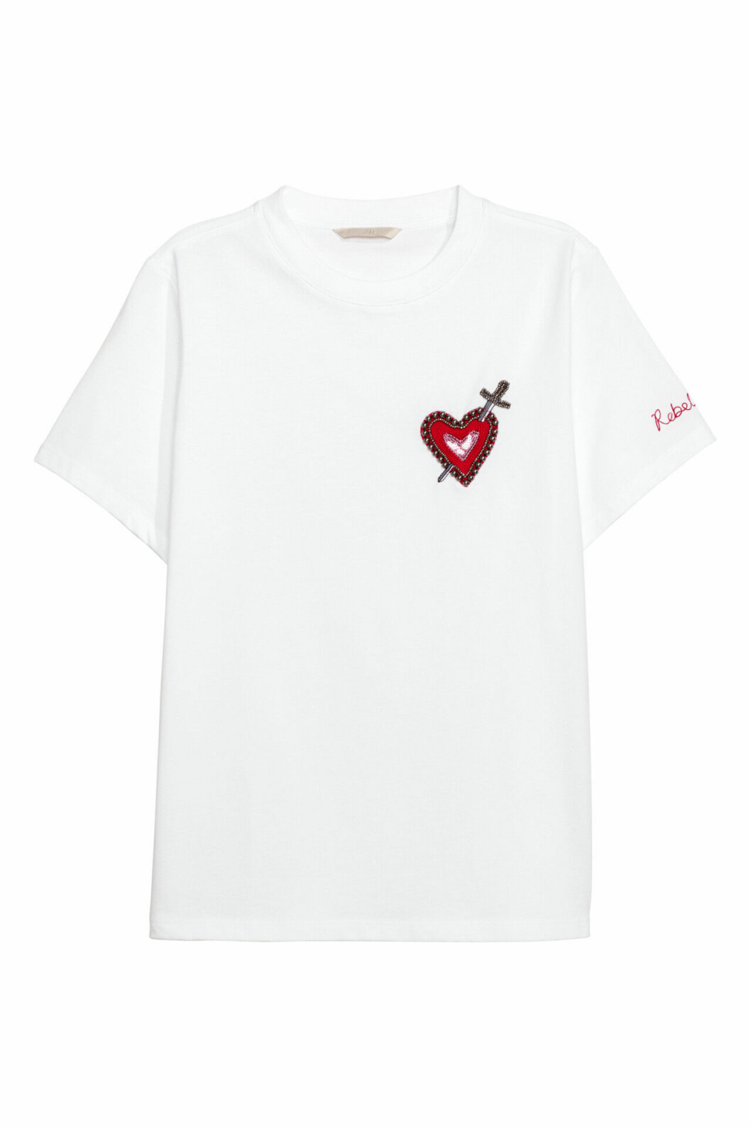 Vit t-shirt med hjärta 