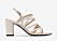 Vita sandaletter med tunna remmar för dam till 2020