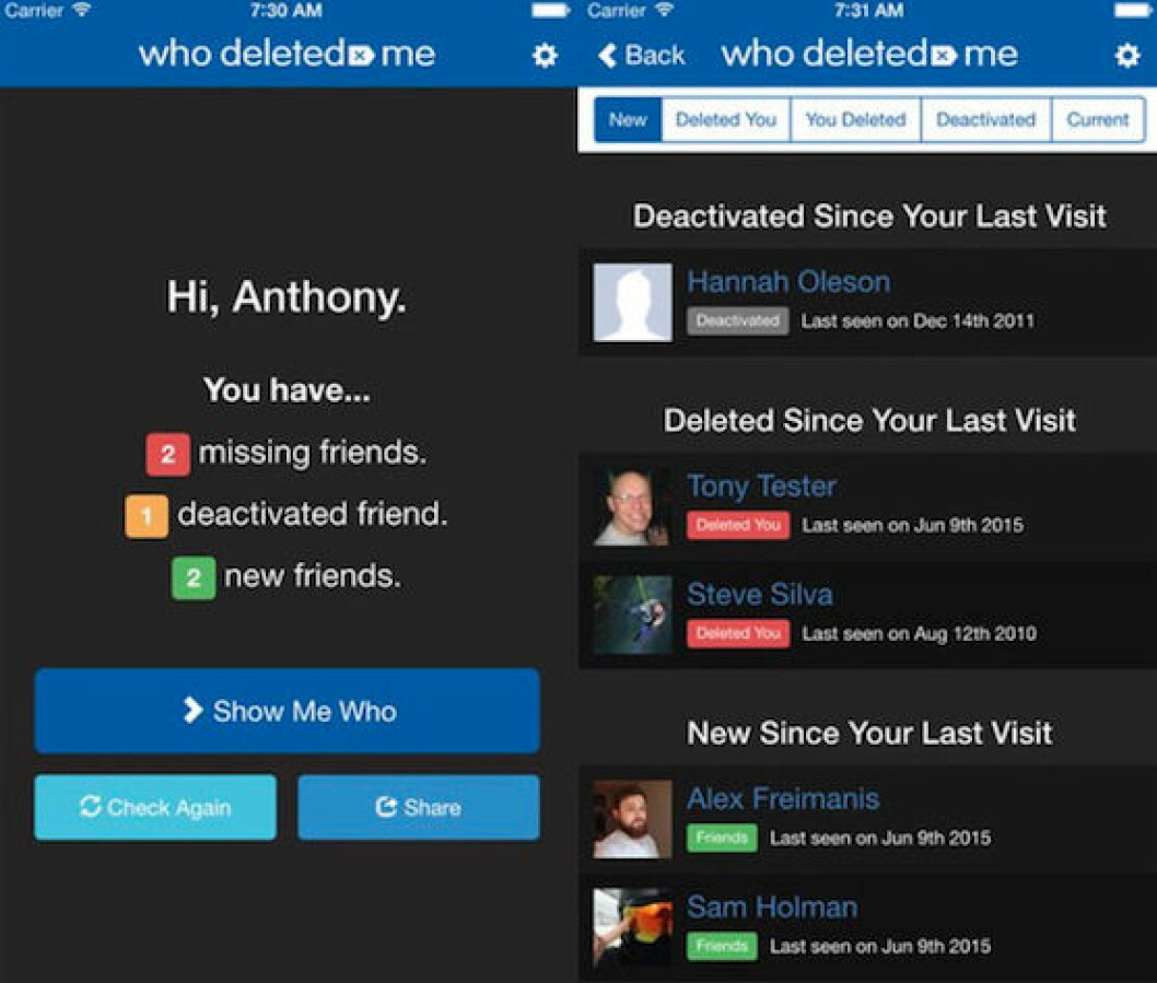 who deleted me