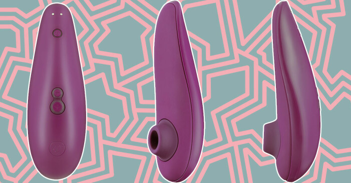 Sexleksaken Womanizer med sugmunstycke för klitoris.