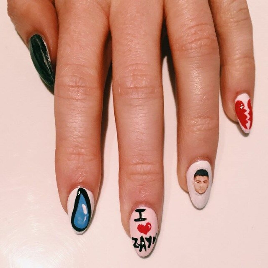 zayn one direction nail art